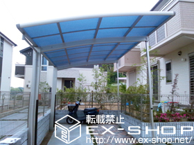 のカーポート レイナポート積雪〜20ｃｍ対応＋レイナポート 柱カバー(小)＋着脱式サポート 施工例