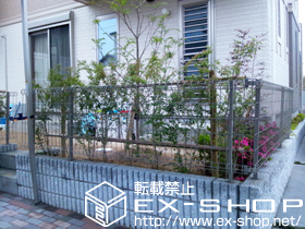 のフェンス・柵 ハイグリッドフェンスUF8型 フリーポールタイプ 施工例