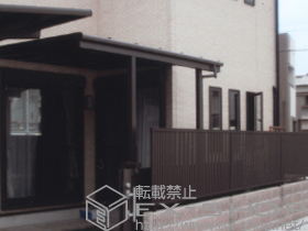 のテラス屋根 ライザーテラスII F型 テラスタイプ 単体 積雪〜20cm対応 施工例