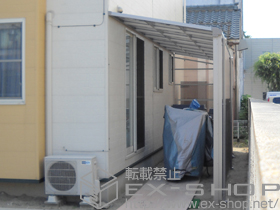 のテラス屋根 ライザーテラスII F型 1500 テラスタイプ 積雪〜50?対応 2面ポリカ波板囲い 施工例