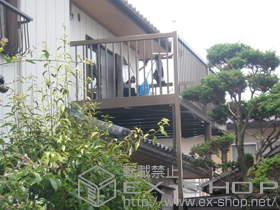 のバルコニー アクトステージ A型 柱建て式 細格子　連棟タイプ 施工例