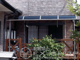 のテラス屋根 ライザーテラスII R型 テラスタイプ 単体 積雪〜20cm対応+吊り下げ物干し 標準 2本入 施工例