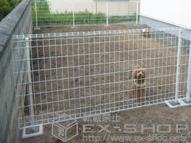 のフェンス・柵 イーネットフェンス1F型 自由柱タイプ 施工例