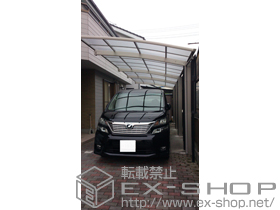 のカーポート プレシオスポート 縦連棟 積雪〜20cm対応+着脱式補助柱 2本入×2セット 施工例