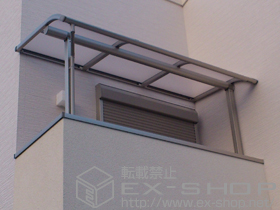 のバルコニー・ベランダ屋根 プレシオステラス R型 屋根タイプ 積雪〜20?対応 施工例
