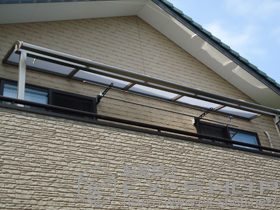のバルコニー・ベランダ屋根 ライザーテラスII R型 屋根タイプ 単体 積雪〜20cm対応 施工例