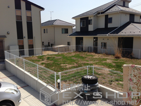 のフェンス・柵 イーネットフェンス1F型 自由柱タイプ 施工例