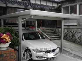 のカーポート ジーポートneo 積雪100cmＡタイプ 4本柱 角柱仕様 施工例