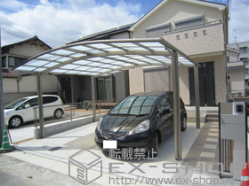 のカーポート カーブポートシグマIII ワイド 積雪〜30cm対応 施工例