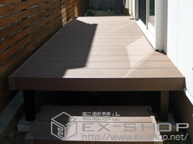のウッドデッキ リウッドデッキ 200 単体＋独立式リウッドステップ2型 施工例