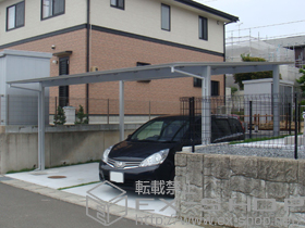 のカーポート アーキデュオ ワイド 積雪〜20cm対応 施工例