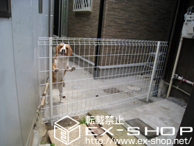 のフェンス・柵 ハイグリッドフェンスUF8型 フリーポールタイプ 施工例