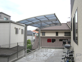 のカーポート プレシオスポート 積雪〜20cm対応+着脱式サポート 2本入 施工例