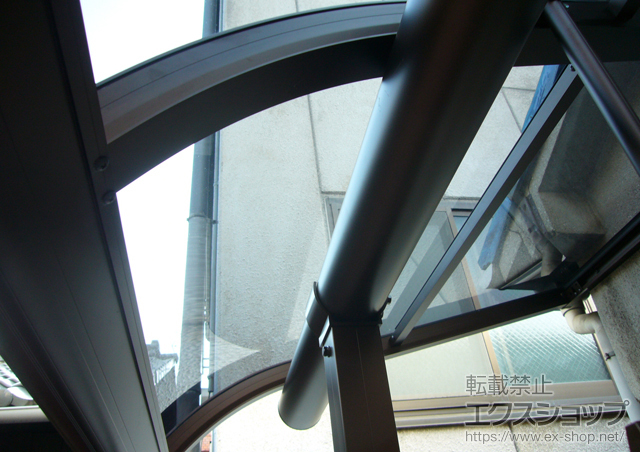 のバルコニー・ベランダ屋根 プレシオステラス R型 屋根タイプ 単体 施工例