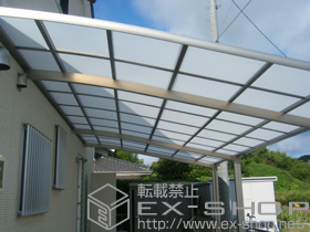 のカーポート ルーフポートシグマIII 延長 積雪〜30cm対応 施工例