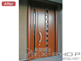 の玄関ドア リシェントＫ4仕様 親子Ｒ400 施工例