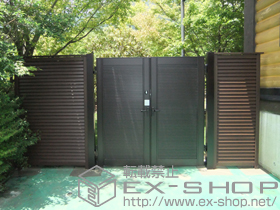 のフェンス・柵 ビューテクトR2型 マテリアルカラー 間仕切柱使用 施工例