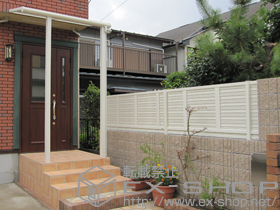 のフェンス・柵 エクスラインフェンス7型 自由柱施工 施工例