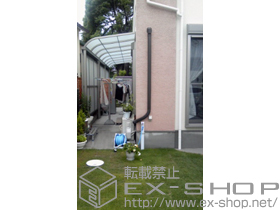 のテラス屋根 ライザーテラスII R型 テラスタイプ 単体 積雪〜20cm対応＋前面スクリーン2段＋前面スクリーンふさぎ材 施工例