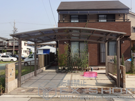 のカーポート カーブポートシグマIII ワイド 積雪〜30ｃｍ対応 施工例