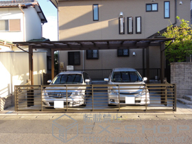 のカーポート エフルージュ ツイン 積雪〜20cm対応 施工例