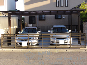 のカーゲート ワイドオーバードアS1型 手動式 施工例