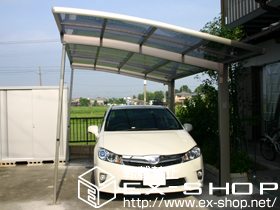 のカーポート カーブポートシグマIII 積雪〜20cm対応＋着脱式サポート(補助柱) 施工例