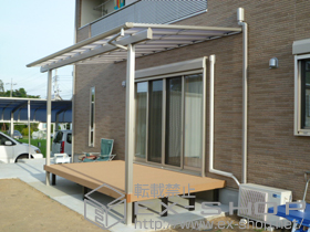 のテラス屋根 ヴェクターテラス F型 テラスタイプ 積雪〜20?対応 施工例