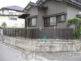 のフェンス・柵 エクスラインフェンス5型 自由柱使用 施工例