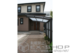 のサイクルポート・駐輪場 カーブパークシグマIII パネル1面囲い 積雪〜30cm対応 施工例