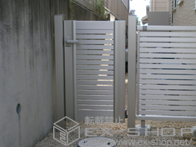 の門扉 エクスライン門扉5型 片開き 門柱仕様 施工例