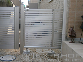 のフェンス・柵 エクスラインフェンス5型 自由柱タイプ 施工例