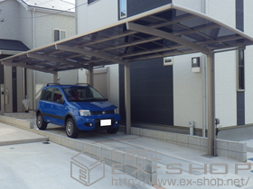 のカーポート カーブポートシグマIII 縦連棟 積雪〜30ｃｍ対応 施工例