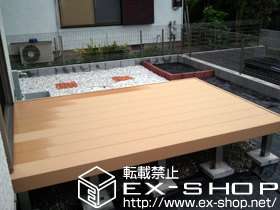 のウッドデッキ リウッドデッキ 200 単体＋独立式 リウッドステップ2型 施工例