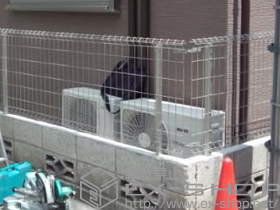 のフェンス・柵 イーネットフェンス1F型 自由柱タイプ 施工例