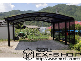 のカーポート レイナツインポート 積雪〜20ｃｍ対応＋レイナツインポート サイドパネル 施工例