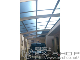 のカーポート レイナポートZ 縦連棟 積雪〜20cm対応+水平式物干し(カーポート柱用) 施工例