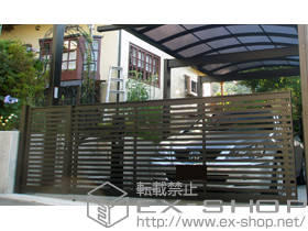 のカーゲート オーバードアS3型 電動式 門戸付 施工例