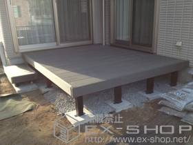 のウッドデッキ リウッドデッキ 200 単体+独立式　リウッド　ステップ2型 施工例