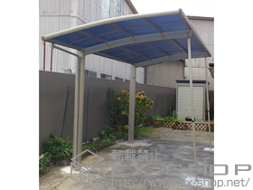 のカーポート レイナポート 積雪〜20cm対応+着脱式サポート　2本+屋根ふき材補強部品セット 施工例