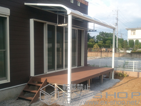 のテラス屋根 ヴェクターテラスR型 テラスタイプ 積雪対応〜20? 施工例