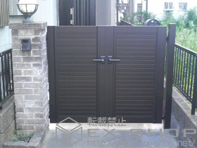 の門扉 エクスライン門扉 7型 両開き 施工例