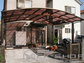 のカーポート レイナツインポートZ 積雪〜20cm対応+レイナツインポートZ 屋根ふき材補強部品 施工例