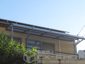 のバルコニー・ベランダ屋根 ライザーテラスII R型 屋根タイプ 単体 積雪〜20cm対応+吊り下げ物干し 標準  2本入り 施工例
