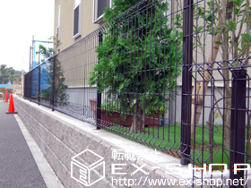 のフェンス・柵 イーネットフェンス1F型 自由柱タイプ 施工例