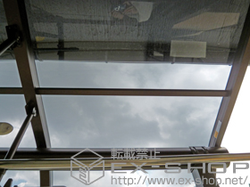 のバルコニー・ベランダ屋根 プレシオステラス R型 屋根タイプ 単体 積雪〜20cm対応+吊下げ式物干し 標準2本入 施工例