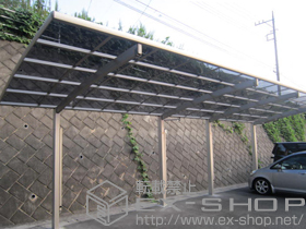 のカーポート レイナポート 縦連棟 積雪〜20cm対応+着脱式サポート柱 標準・ハイルーフ兼用 施工例