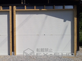 のガレージシャッター ガレージシャッタークワトロ 手動式 内部付タイプ 施工例