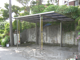 のカーポート カーブポートシグマIII 積雪〜30cm対応+屋根材ホルダー　57用 施工例