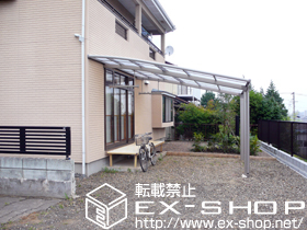 のカーポート ルーフポートシグマIII 積雪〜20cm対応＋吊り下げ式物干し ワイド 標準 施工例